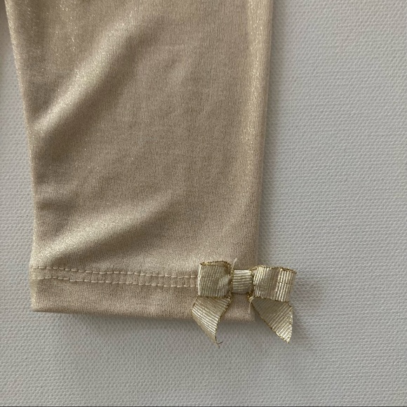 Bonnie Baby Girl 3-6 Months Butterfly Gold Sparkle Top Pants Set Outfit - Picture 6 of 6